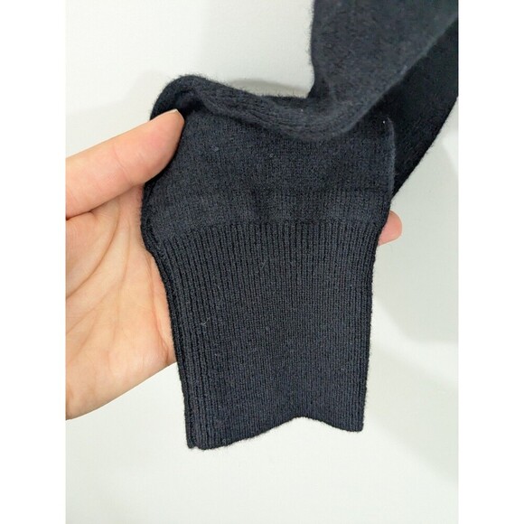 New Jessie Liu 100% Merino Wool Black Cardigan With Applique Chic Sz Small $295 - Picture 9 of 12